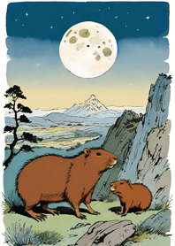 Ukiyo-e - Capybara 3865BD