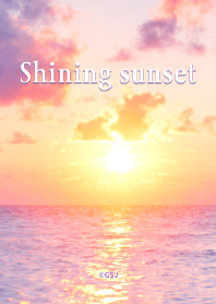Shining sunset from Japan