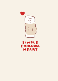 simple Chikuwa heart beige.