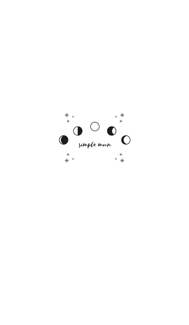 Simple moon -white-