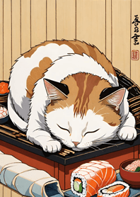 浮世絵 ミャオミャオ猫 d85016