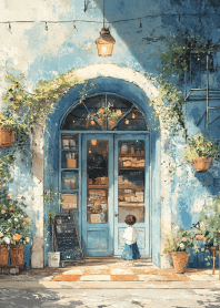 文藝清新：花與藍店