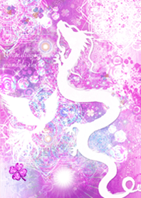 White dragon phoenix mandala clover