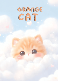 Pretty Orange Cat In Sky Land