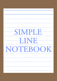 SIMPLE BLUE LINE NOTEBOOK-BROWN