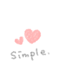 ハートのらくがき(白×パステルレッド)