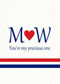 M&W イニシャル -Red & Blue-