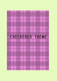 PINK CHECKERED THEME-YELLOW GREEN