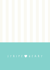 STRIPE♥HEART EMERALDGREEN
