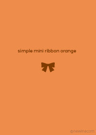 シンプル ミニ リボン オレンジ