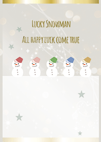 Beige & Khaki / Full luck UP Snowman