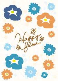 Happy flower-Blue x orange-joc