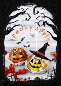 spooky apple - Halloween -
