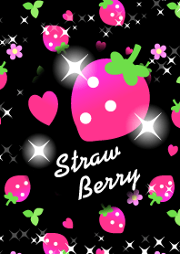 strawberry#02 黒×ピンク イチゴきせかえ