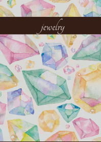 Pastel Gems on brown