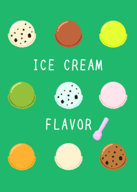 ICE CREAM FLAVOR/GREEN/WHITE