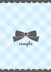 check ribbon [light blue/black]