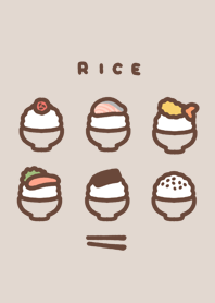 米饭和小菜 /beige