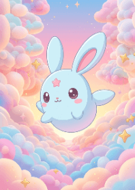 粉嫩色夢幻兔
