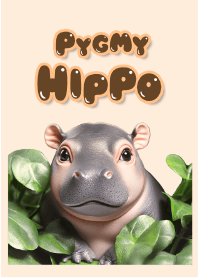 Pygmy Hippo (Beige & brown theme) 5
