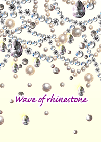 Wave of rhinestone