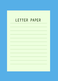 COLLAR LETTER PAPERj-LIGHT GREEN-BLUE
