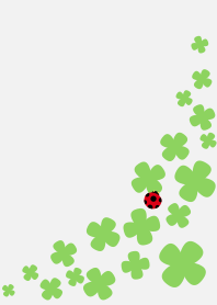 テントウムシとクローバー