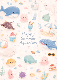 (pink) Happy Summer Aquarium