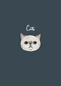 nekoko: grey cat x indigo
