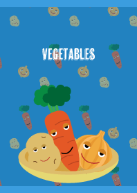Carrots Onions Potatoes blue