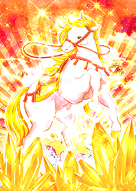 邪気を祓い金運と勝負運があふれる白馬