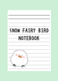 SNOW FAIRY BIRD NOTEBOOK/LIGHT MINT GR