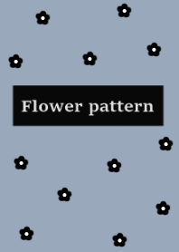 flower pattern :blackblue