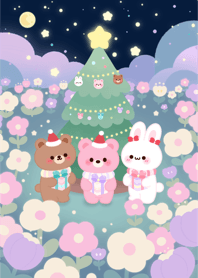 Starry Christmas Garden : NavyBlue