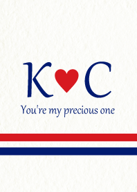 K&C Initial -Red & Blue-