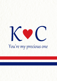 K&C イニシャル -Red & Blue-