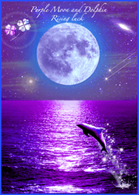Rising luck purple moon and dolphin2