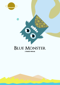 可愛的藍色怪物酷