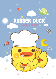 เป็ดยาง สายไหม สีฟ้า