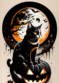 halloween cat F019a1