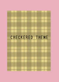 DUSTY YELLOW CHECKERED THEME-ROSE PINK