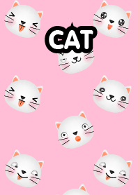 Emotions Face White Cat Theme
