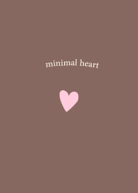 Simple Mini Mini Heart brown x pink