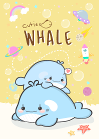 วาฬดุ๊กดิ๊ก กาแลคซี่สีเหลืองครีม