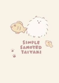 simple Samoyed Taiyaki beige.