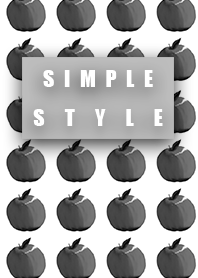Simple style apple monochrome