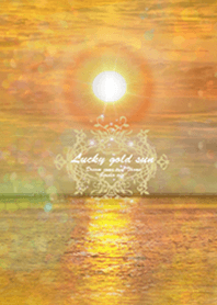 Boa sorte ouro sol brilhando