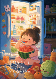 Little Girl & Juicy Watermelon