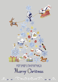 Fluffy Striped Enaga Snow Tree Theme