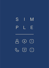 SIMPLE / navy-beige.